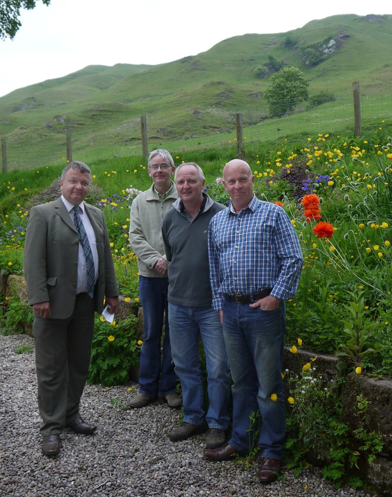 Jim Hume, MSP with Jonathan Meuli, Peter Hadden and Bill Steven